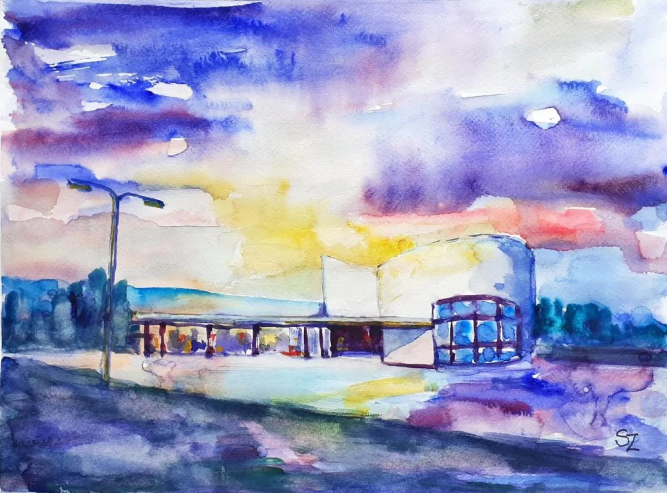The bus station in Balatonalmádi