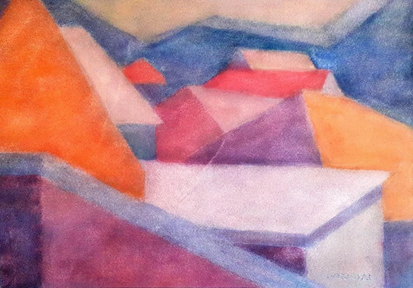 Matured, crumpled cityscape